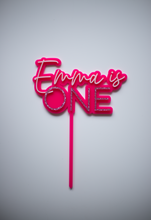 Load image into Gallery viewer, Birthday Name and Age Cake Topper