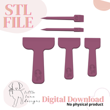 Cargar imagen en el visor de la galería, Fondant Scrapers - STL Files