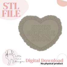 Load image into Gallery viewer, Hoes before Bros Heart Debosser and Cutter STL File or physical procuct available