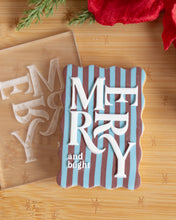 Charger l'image dans la galerie, Merry and Bright debosser and Cutter STL File or physical product available
