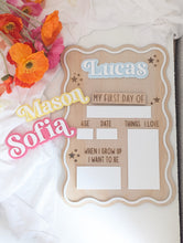 Load image into Gallery viewer, Back to School board with interchangable names