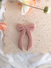 Load image into Gallery viewer, Pinstripe Bow debosser and cutter STL File or physical procuct available