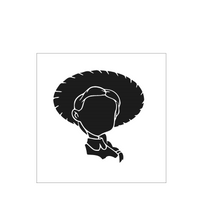 Load image into Gallery viewer, Jessie toy story silhouette Fondant Debosser (face or no face option) STL Available