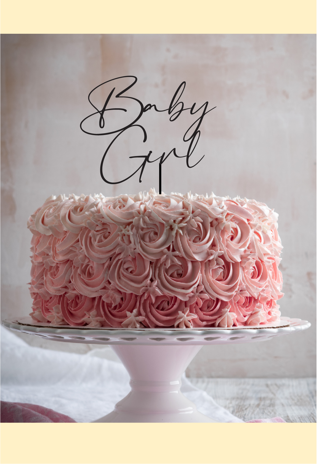 Baby girl cake topper sales