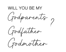 Load image into Gallery viewer, Single Word Embossers - Godparent proposal set