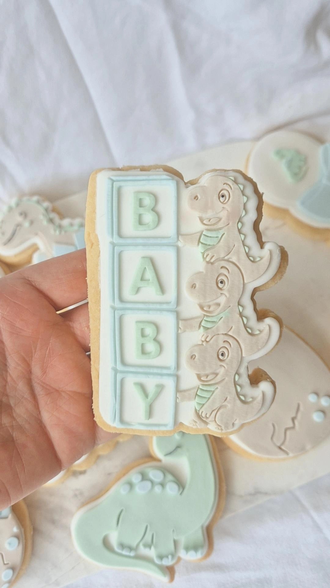 Dinosaur Baby Blocks Debosser and Cutter