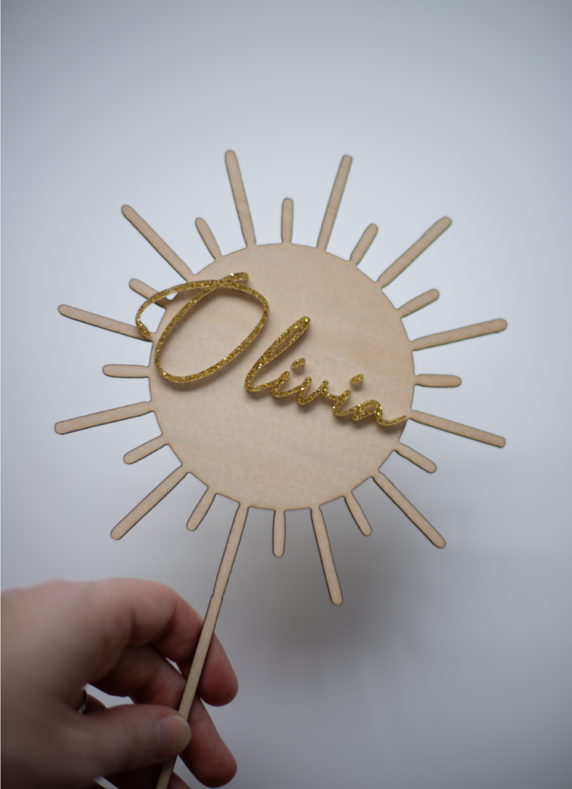 Name in Sun Cake Topper