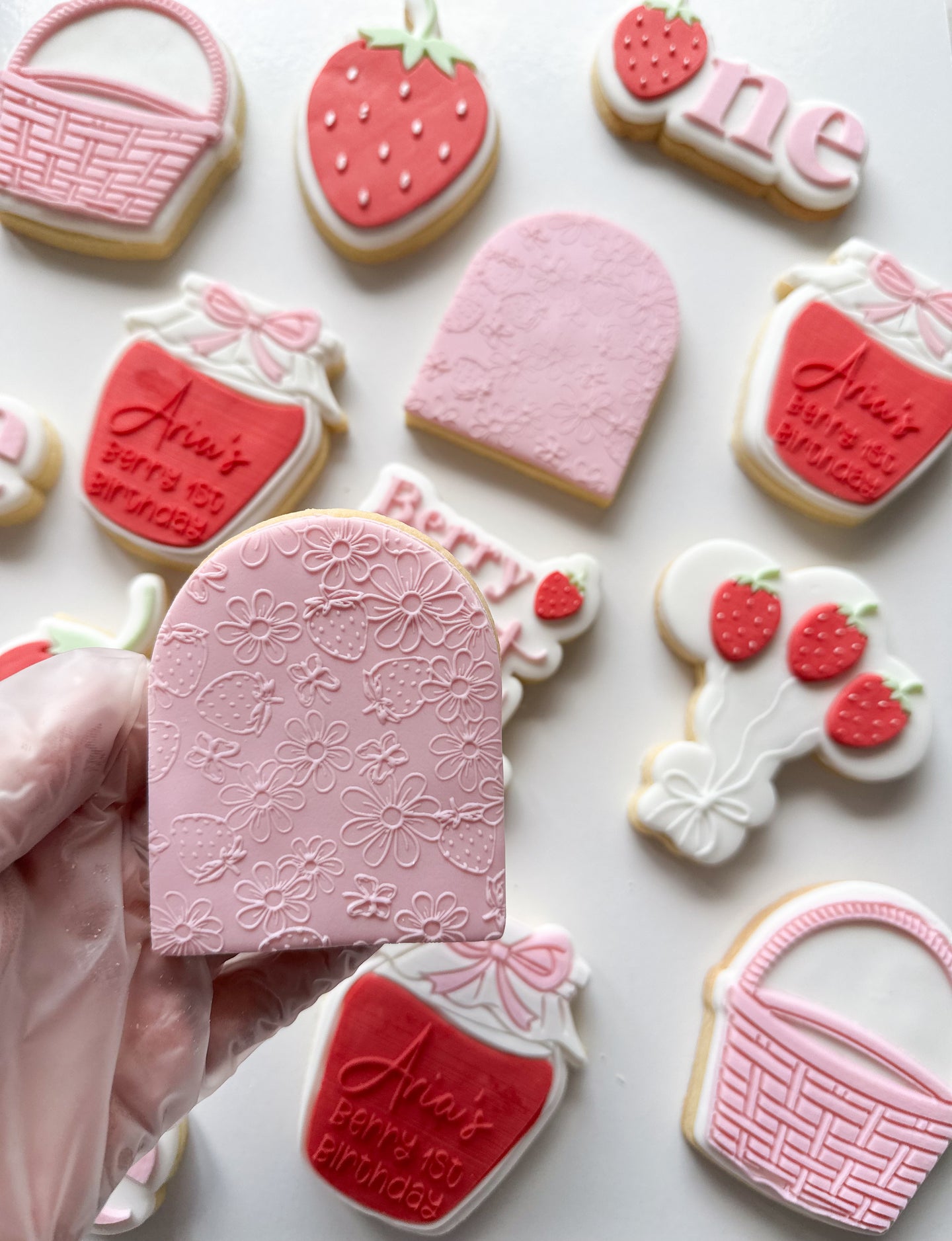 Strawberry Pattern Fondant Debosser