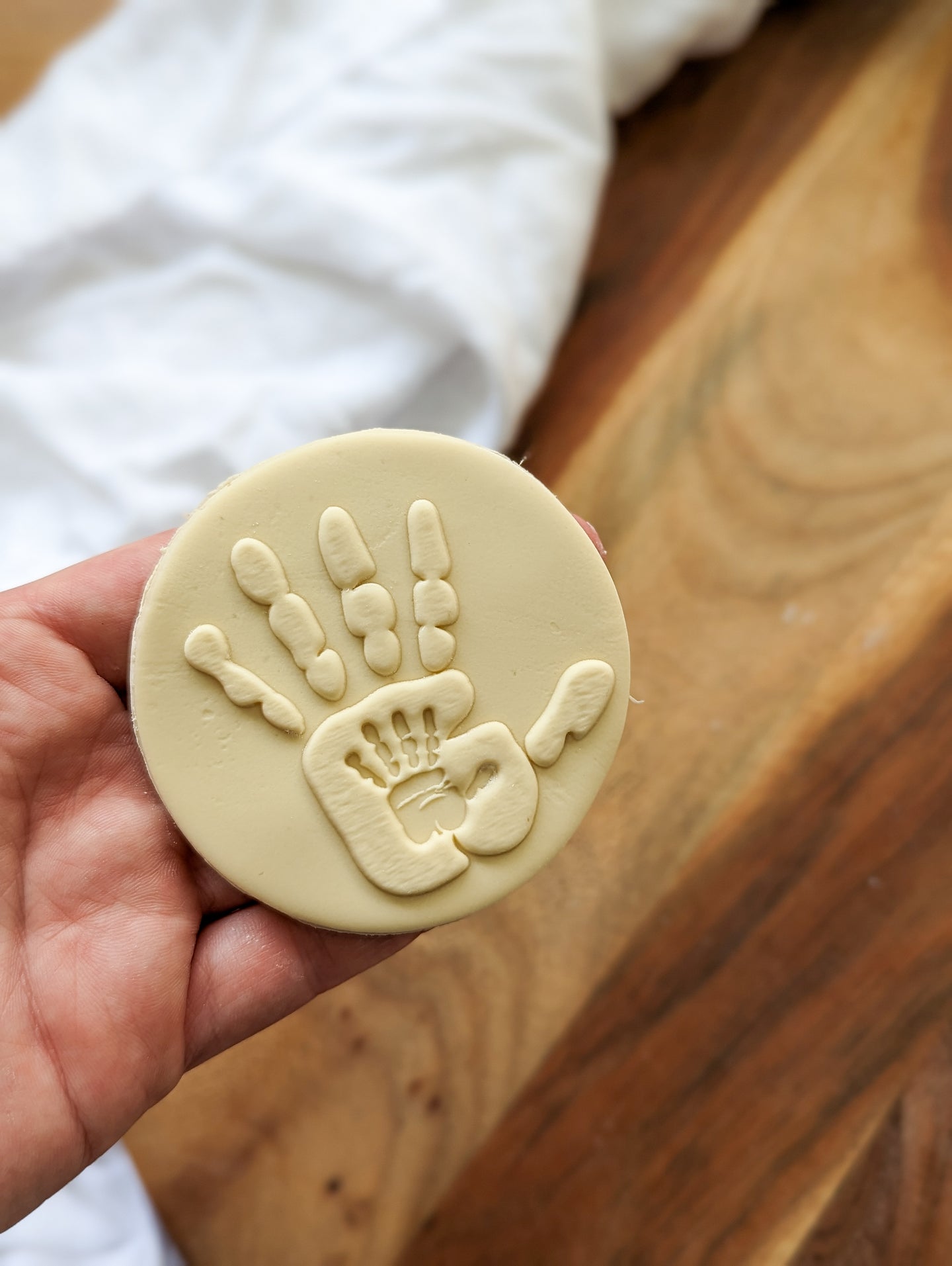 Hand Print in Hand Print Fondant Debosser
