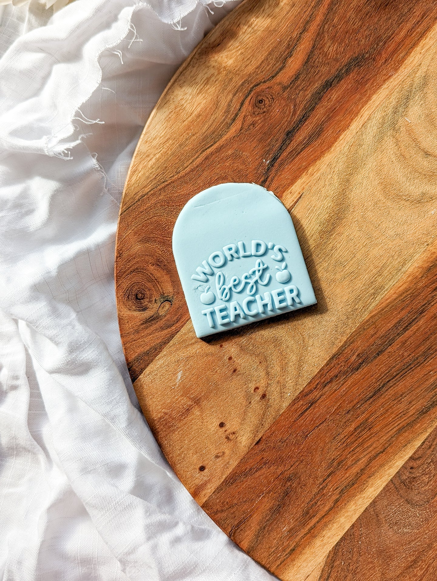 World's Best Teacher Fondant Debosser