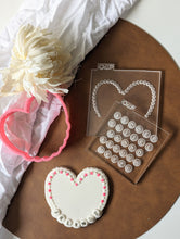 Cargar imagen en el visor de la galería, Friendship Braclet heart (with Letter bead mould) Debosser and Cutter

