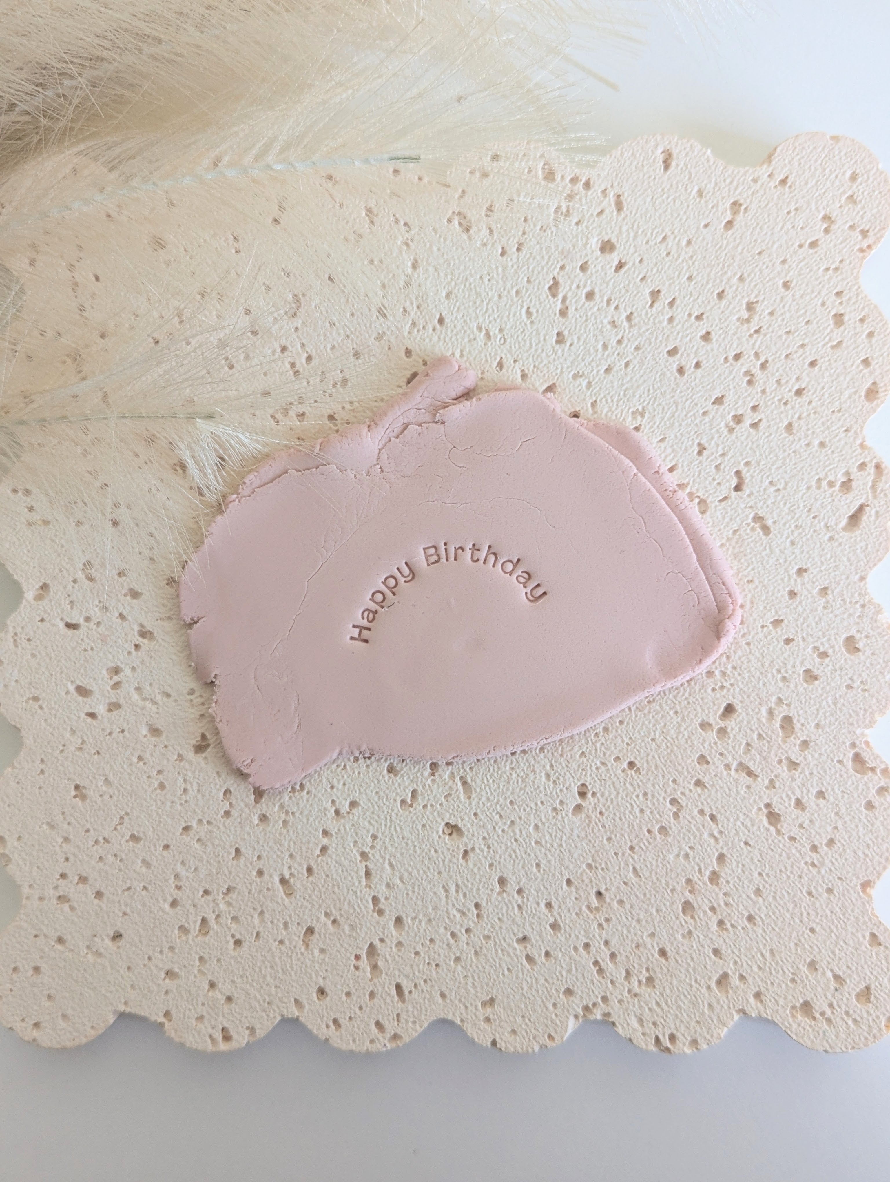 Curved Happy Birthday Embosser Little Luna Designs Australia