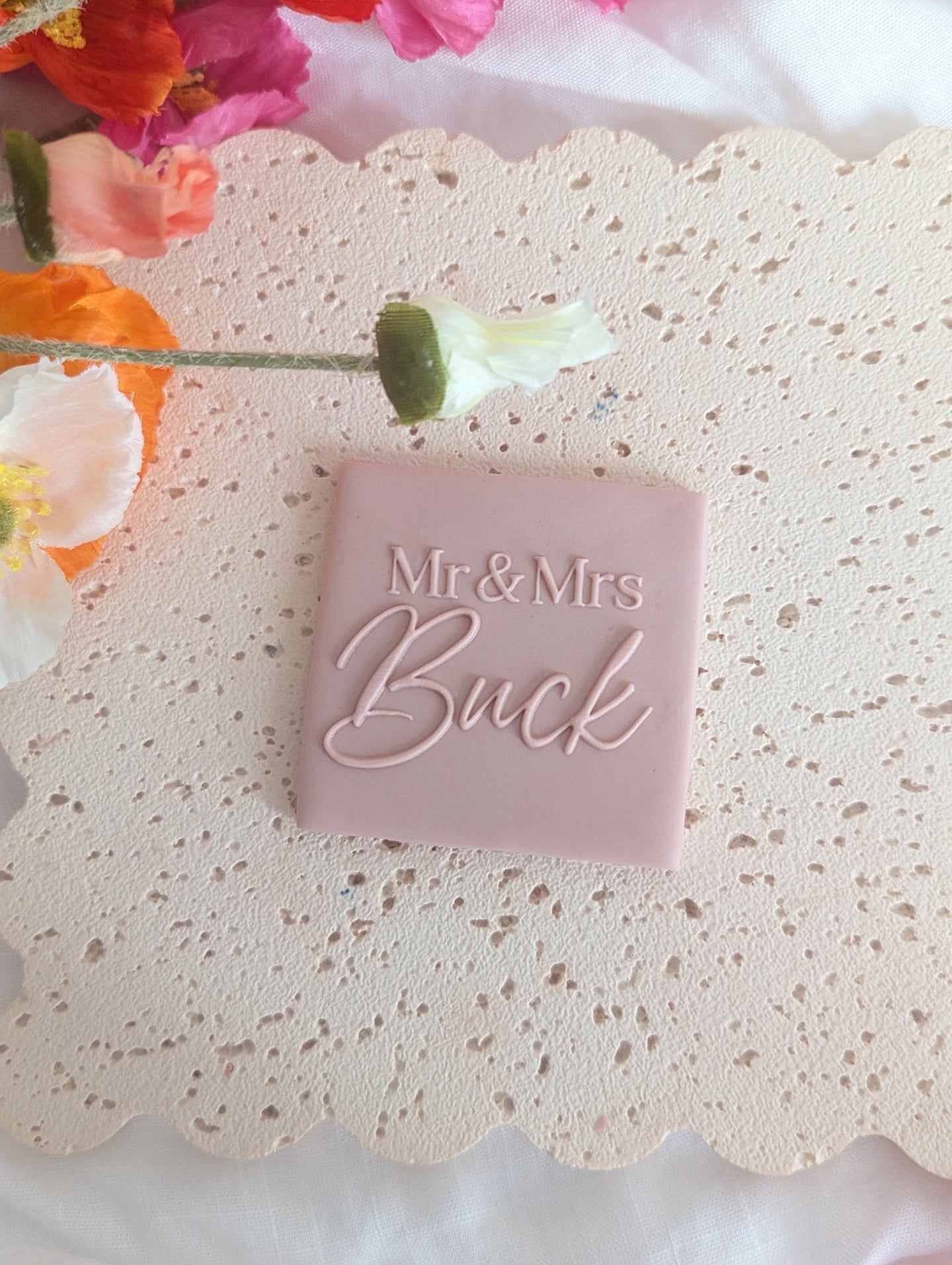 Mr & Mrs Surname Custom Debosser