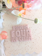 Load image into Gallery viewer, I Scream Four Ice cream Debosser and Cutter STL File or physical procuct available
