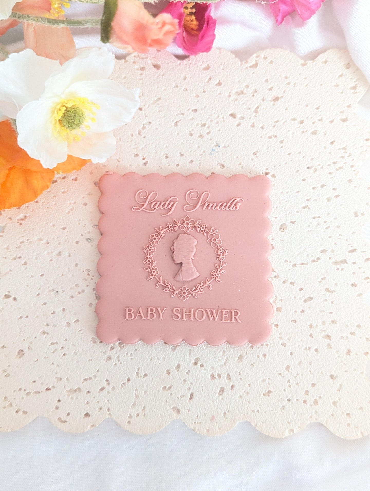 Bridgerton Theme Baby Shower Fondant Debosser