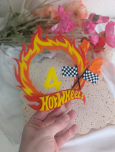 Charger l'image dans la galerie, Hot Wheels with age Cake Topper
