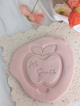 Load image into Gallery viewer, Apple with best teacher removable insert debosser and Cutter STL File or physical product available
