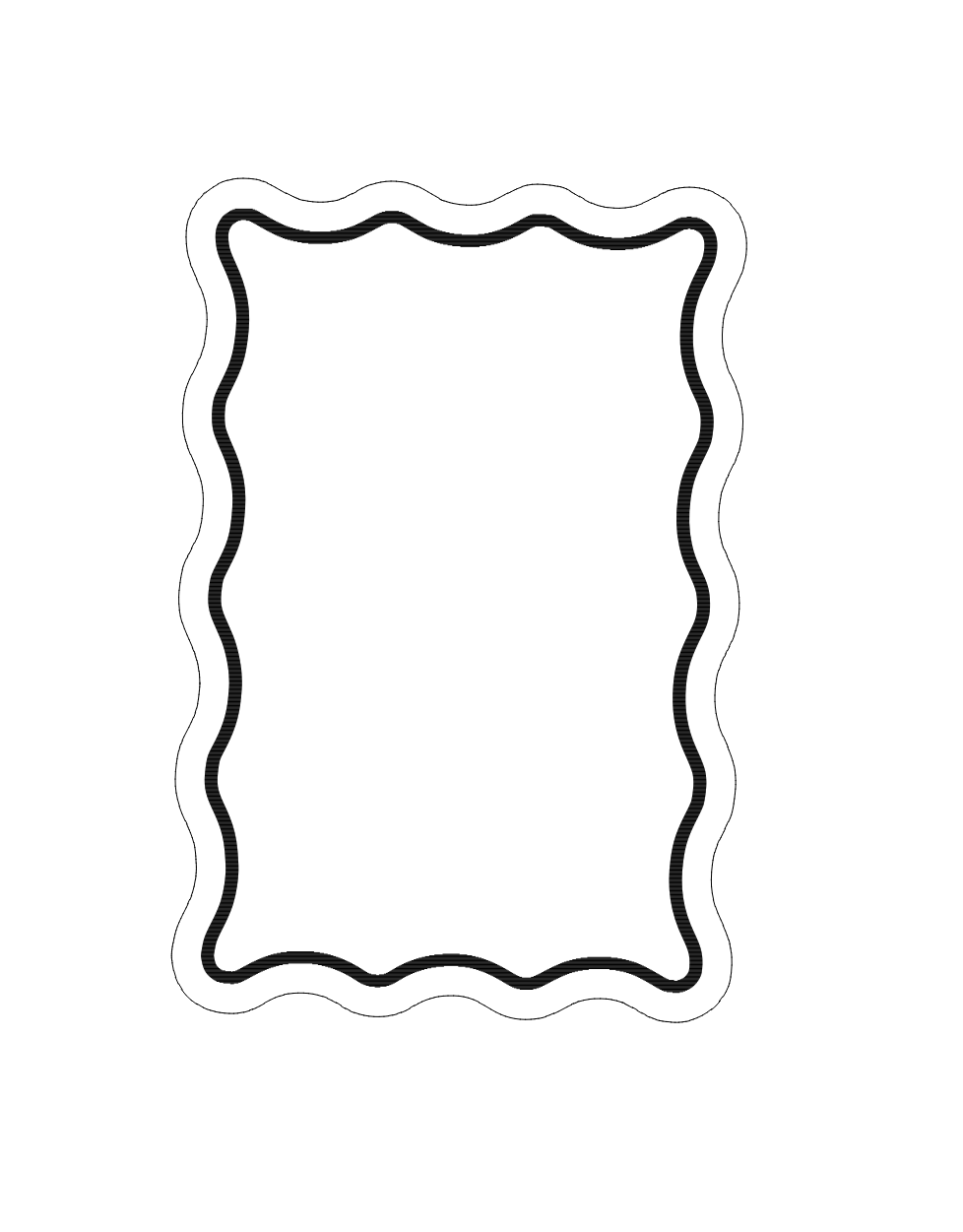 Wavy Rectangle frame Debosser and Cutter