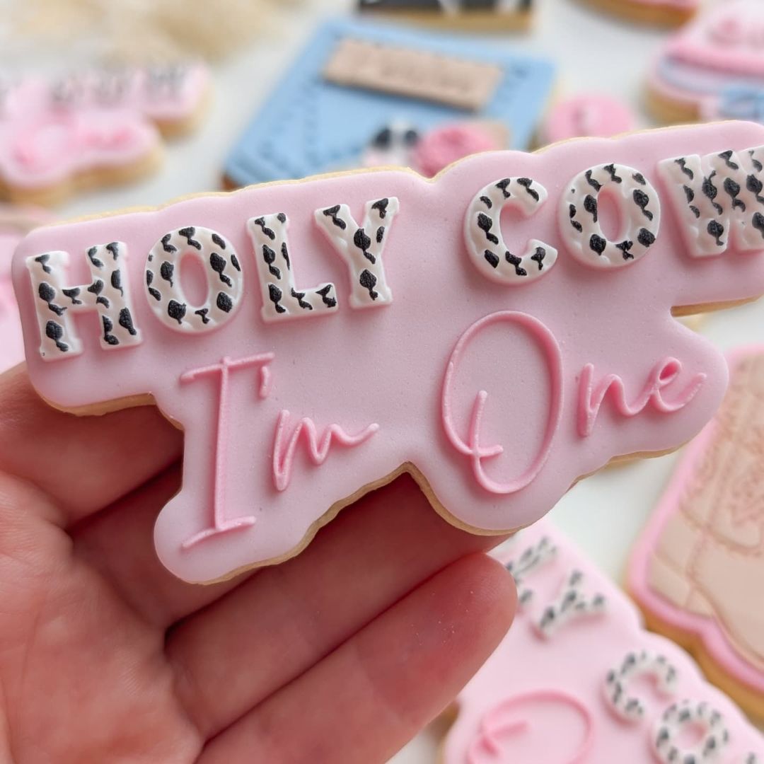 Holy Cow I'm One Debosser and Cutter – Little Luna Designs Australia