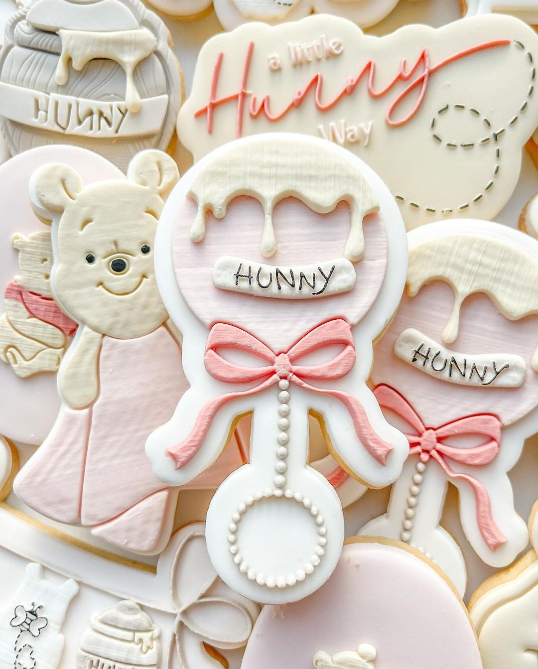 Baby Rattle with Bow Debosser and Cutter - Winnie the Pooh Option