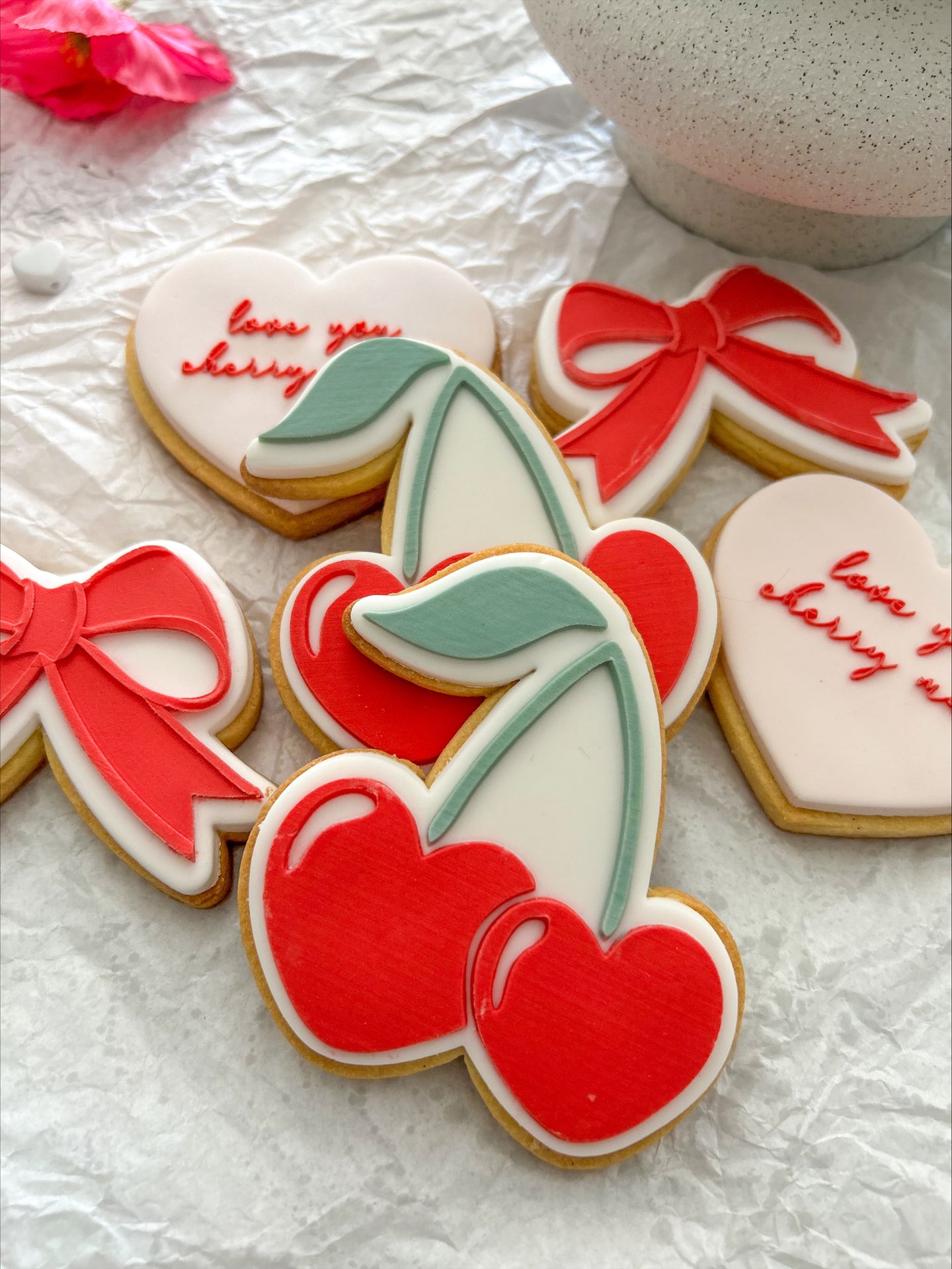 Love Heart Cherries Debosser and Cutter