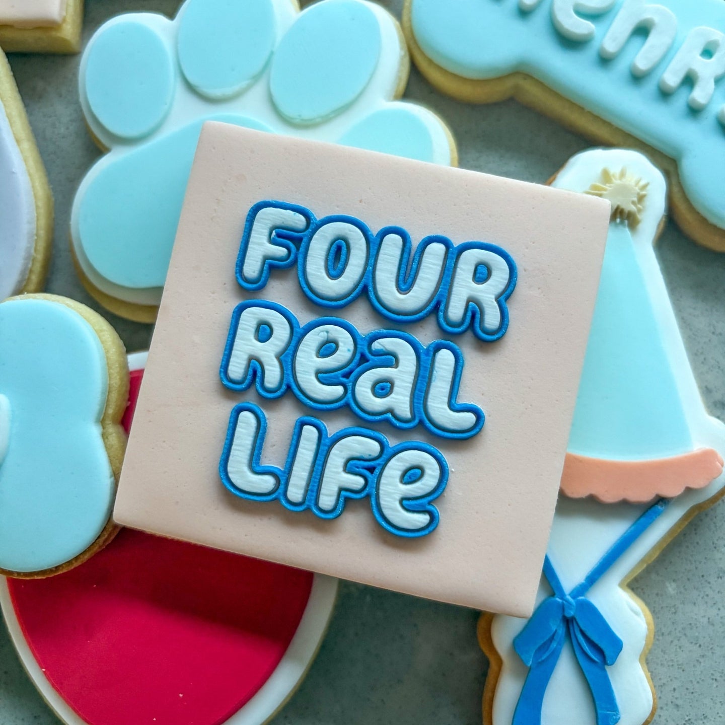Four Real Life Fondant Debosser