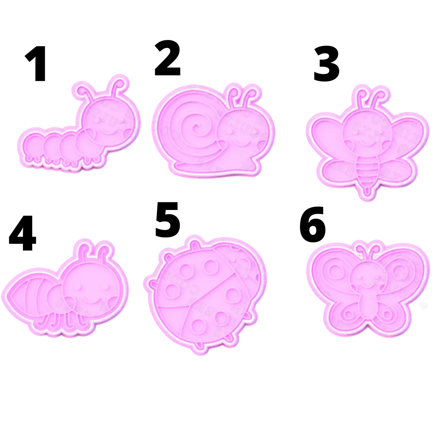 Cute bugs cookie cutters