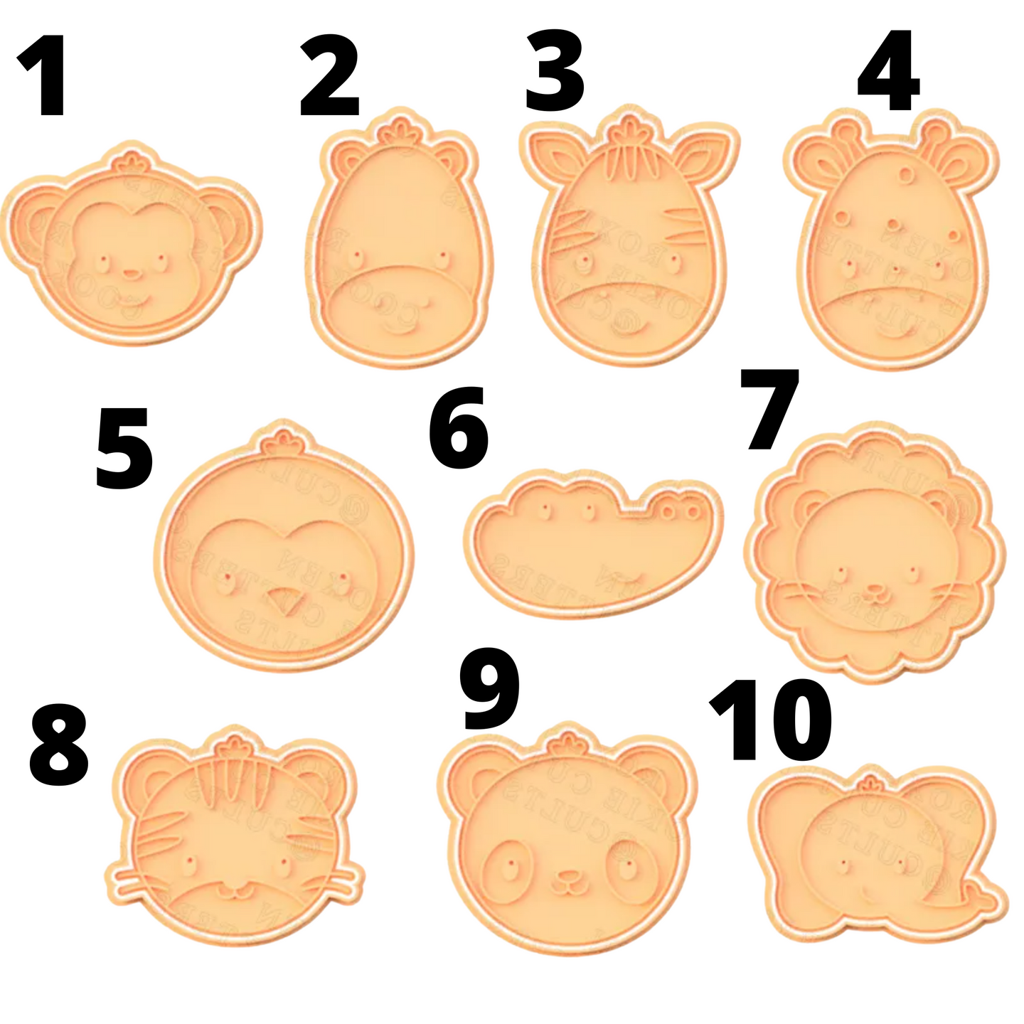 Animal Faces Cookie Cutters