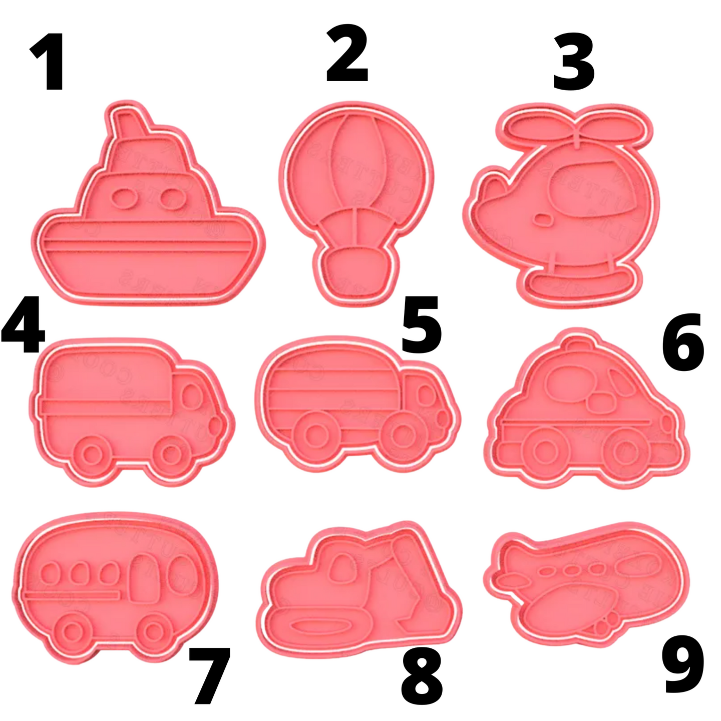 Transport cookie cutters