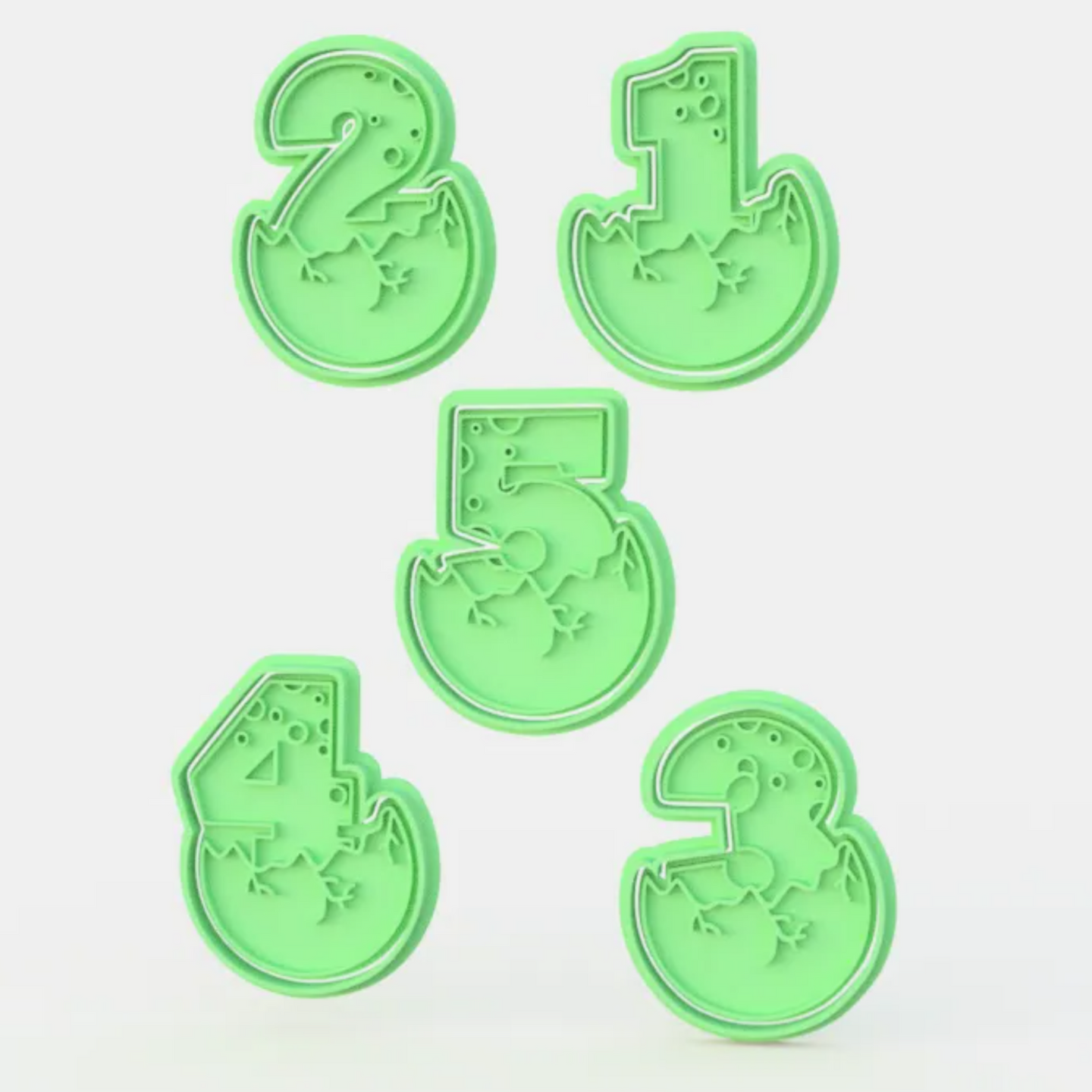 Dino Egg Numbers cookie cutters