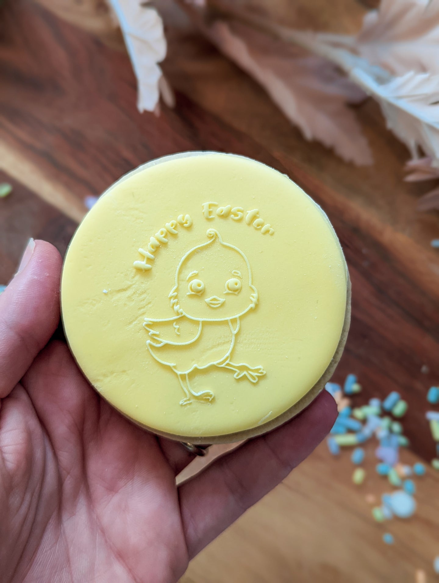 Happy Easter Chick Fondant debosser