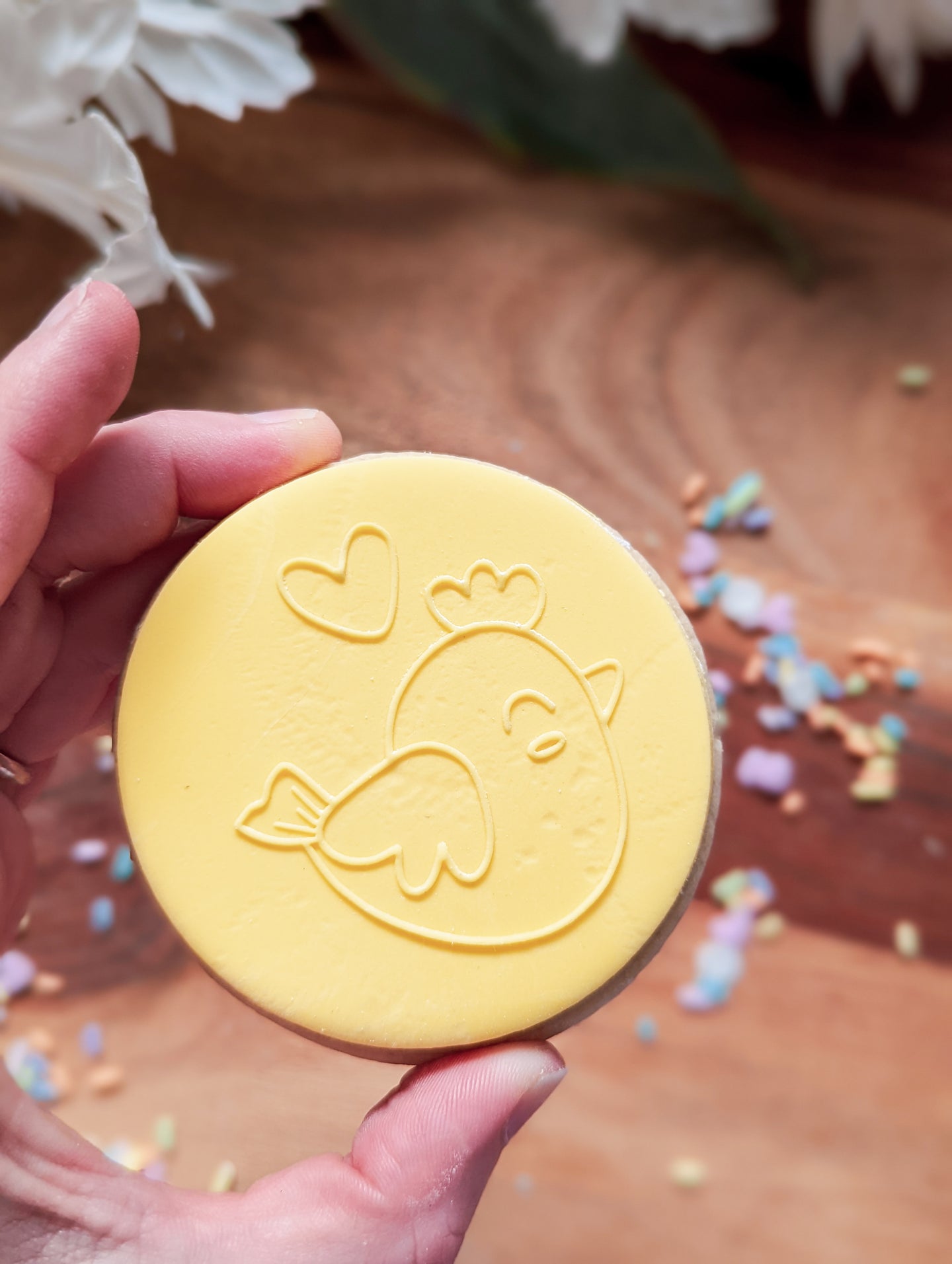 Heart Chick Fondant debosser