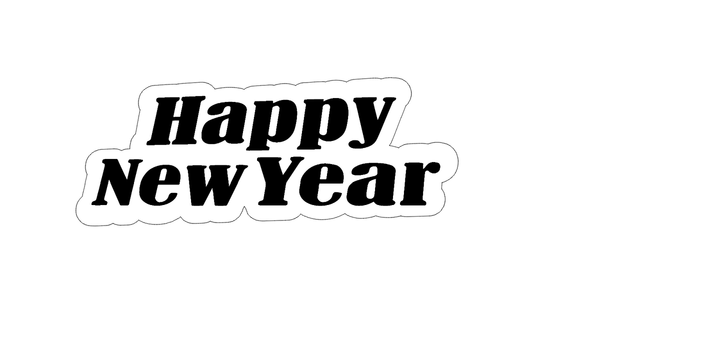 Happy New Year debosser and cutter