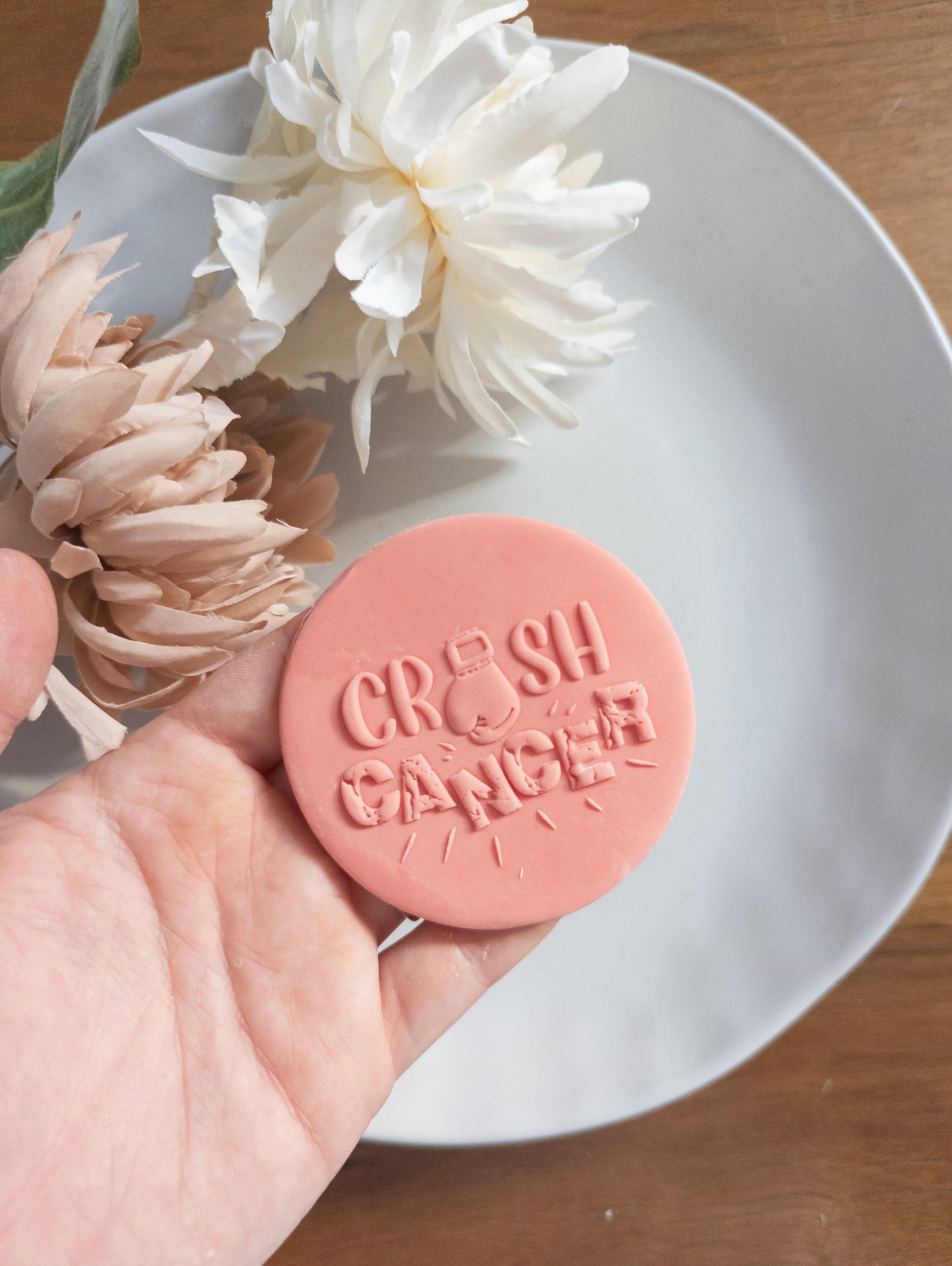 Crush Cancer Fondant debosser