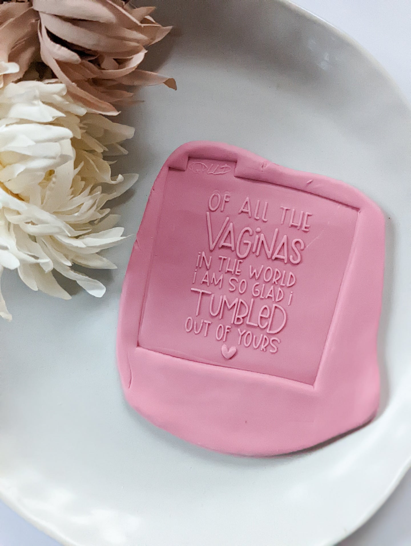 Tumbled out Fondant debosser