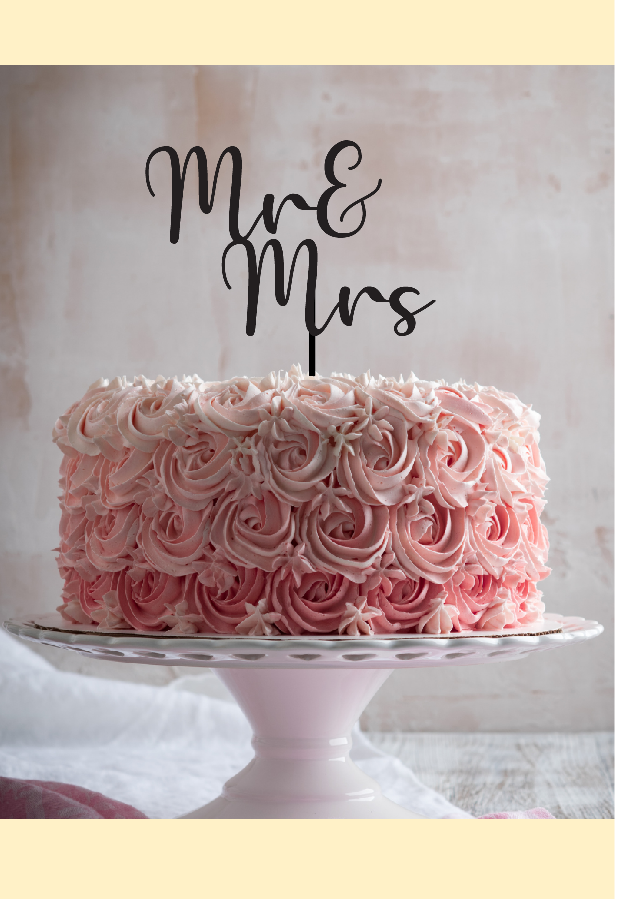 Mr & Mrs Cake Topper