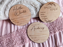 Load image into Gallery viewer, Baby Name Announcement Plaque

