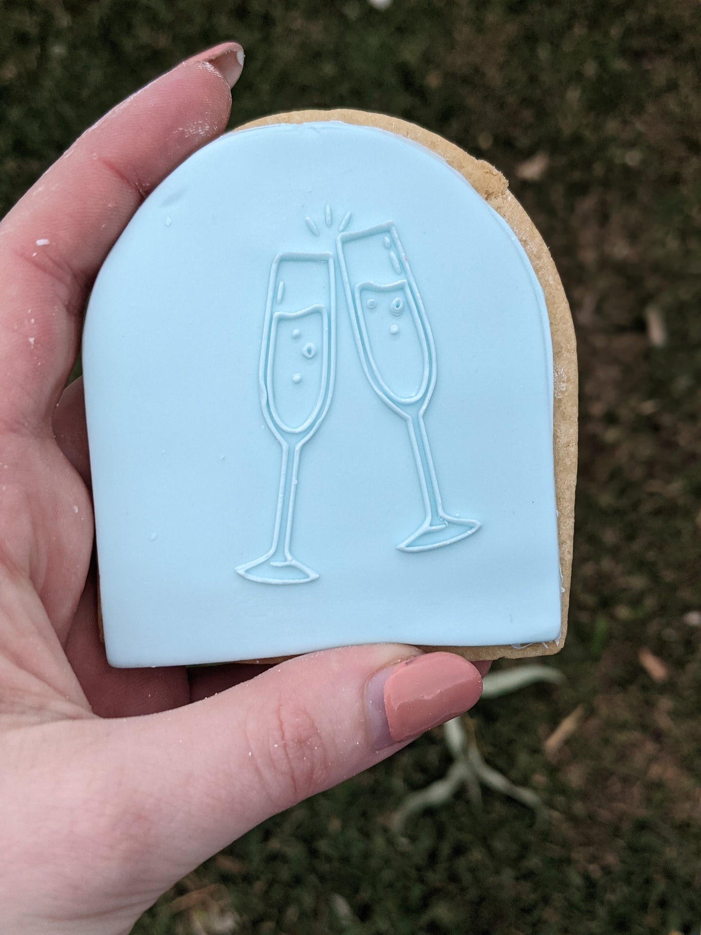 Champagne Toast Fondant Debosser
