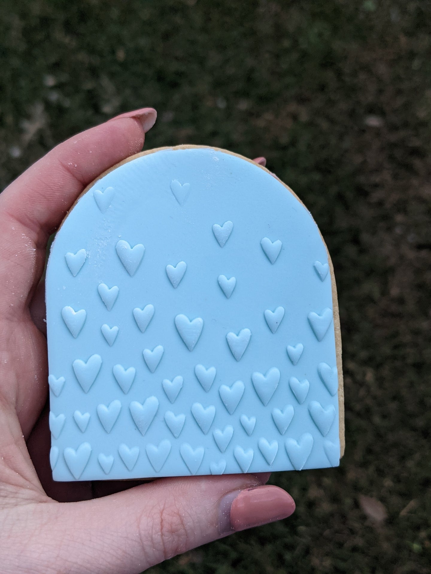 Scattered love heart Pattern Fondant debosser