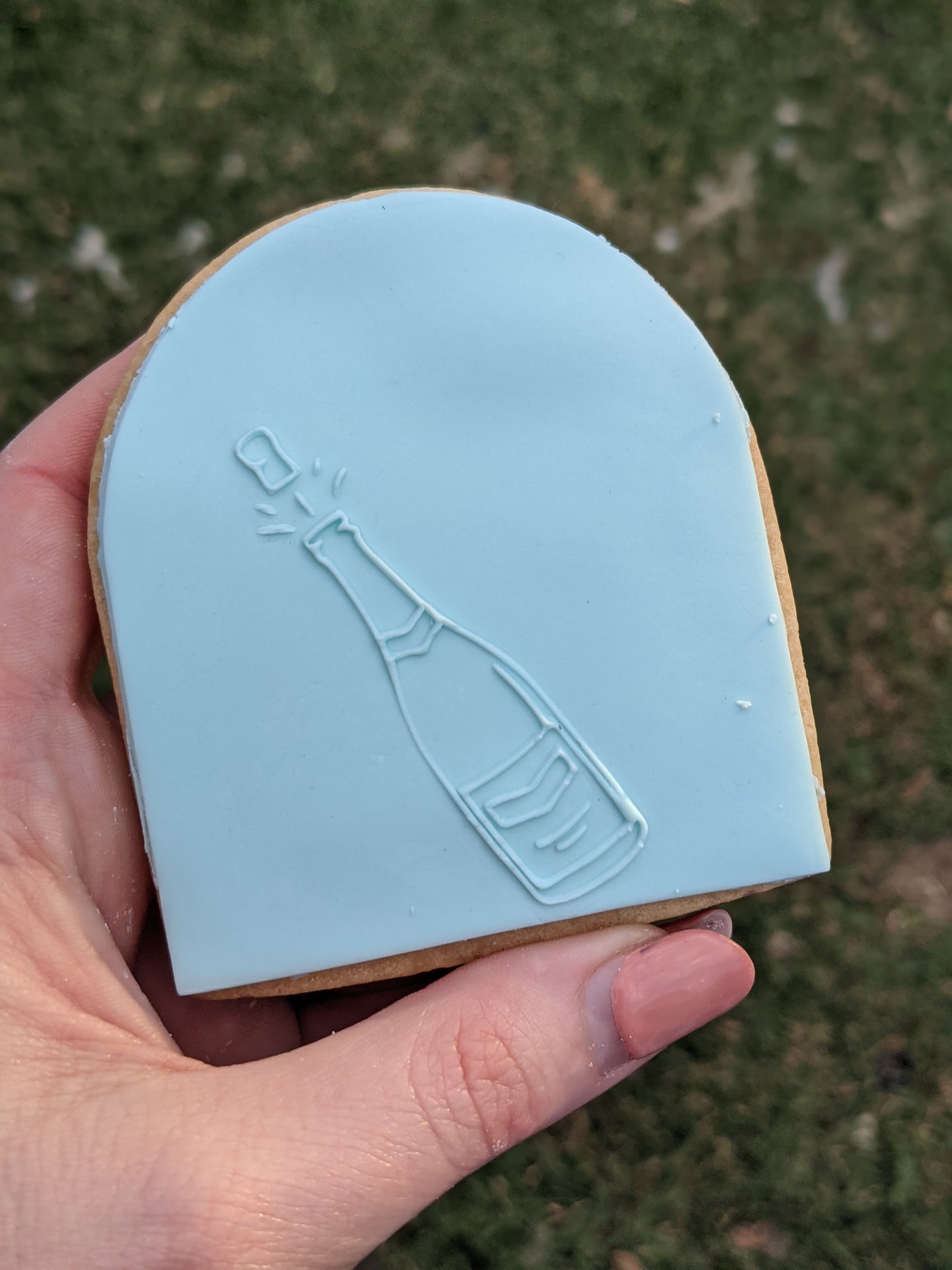 Champagne bottle POP Fondant Debosser