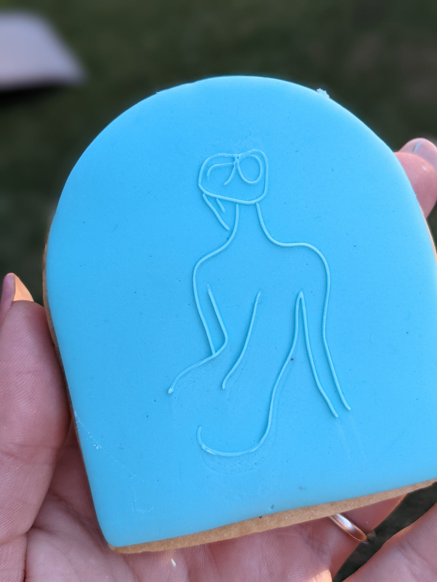 Women back Outline fondant Debosser