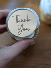Cargar imagen en el visor de la galería, Thank you Mirror  Cupcake Topper
