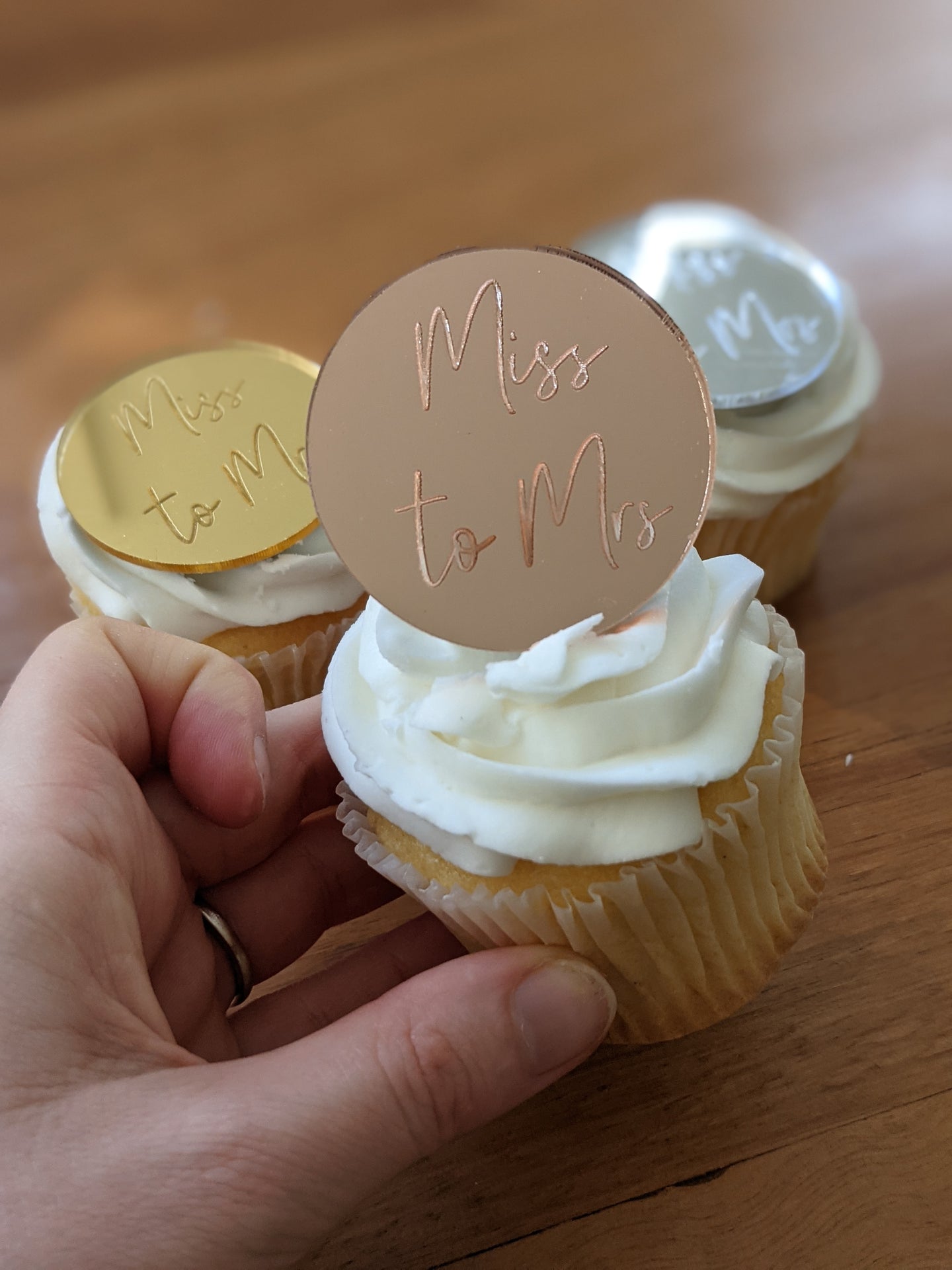 Miss to Mrs  Mirror  Cupcake Topper