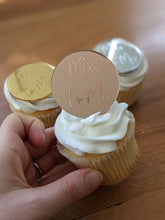 Cargar imagen en el visor de la galería, Miss to Mrs  Mirror  Cupcake Topper
