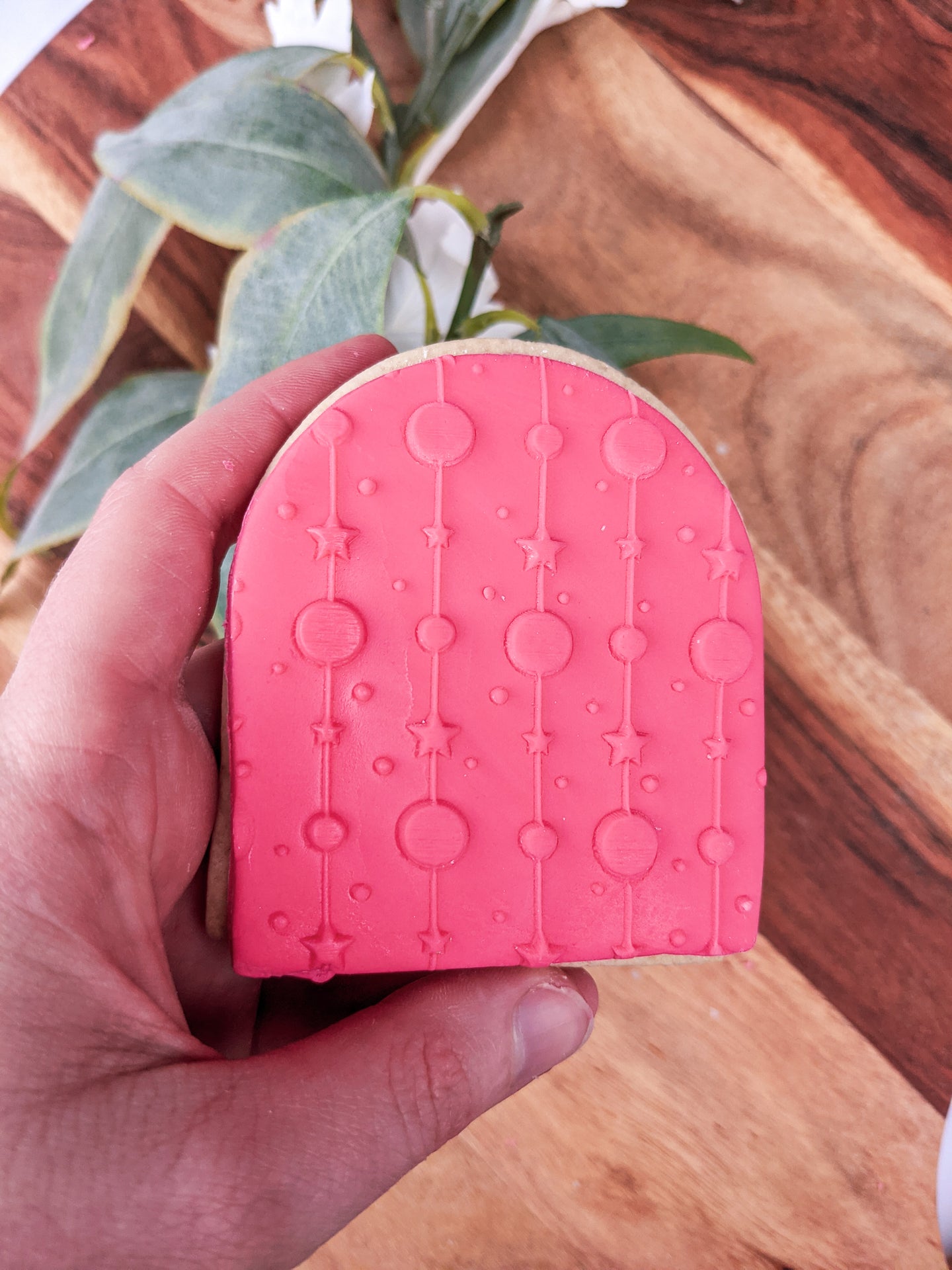 Christmas Bauble Pattern Fondant debosser