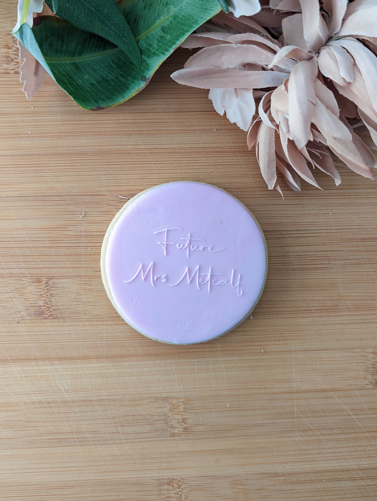 Future Mrs Surname Cursive Fondant debosser