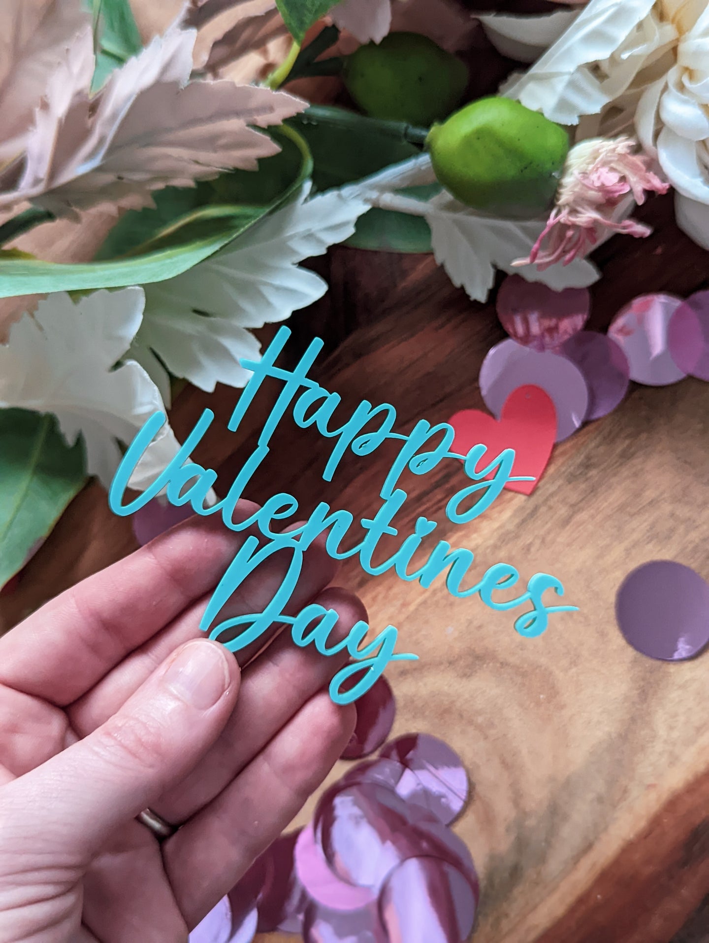 Happy Valentines Day topper Plaque
