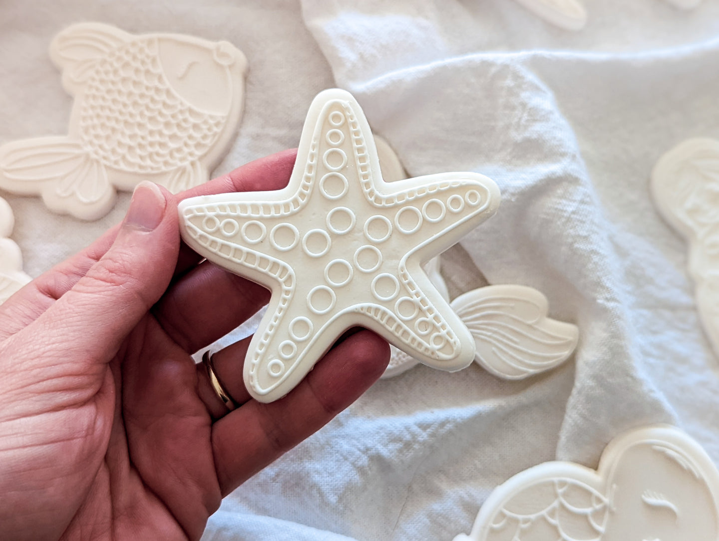 Starfish Fondant debosser and cutter