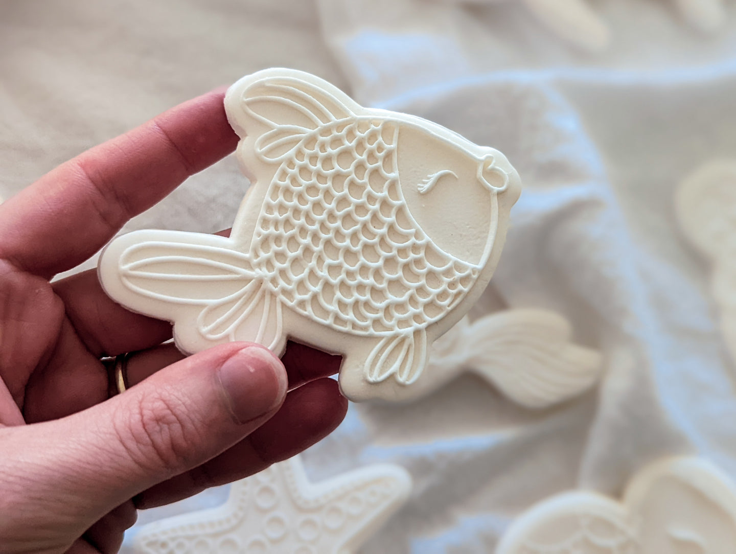 Fish Fondant debosser and cutter