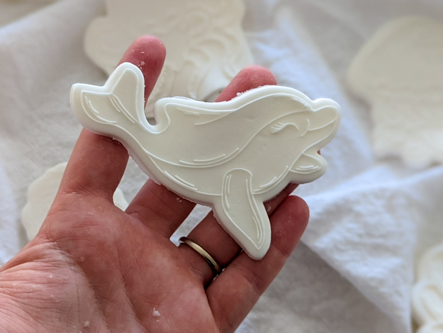 Dolphin Fondant debosser and cutter